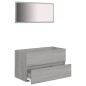 Set Mobili da Bagno 2 pz Grigio Sonoma in Legno Multistrato Set Mobili da Bagno 2 pz Grigio Sonoma in Legno Multistrato