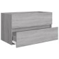 Set Mobili da Bagno 2 pz Grigio Sonoma in Legno Multistrato Set Mobili da Bagno 2 pz Grigio Sonoma in Legno Multistrato