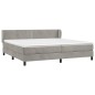 vidaXL Giroletto a Molle con Materasso Grigio Chiaro 200x200cm Velluto