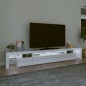 vidaXL Mobile Porta TV con Luci LED Bianco Lucido 260x36,5x40 cm vidaXL Mobile Porta TV con Luci LED Bianco Lucido 260x36,5x40 cm