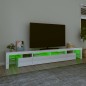 vidaXL Mobile Porta TV con Luci LED Bianco Lucido 260x36,5x40 cm vidaXL Mobile Porta TV con Luci LED Bianco Lucido 260x36,5x40 cm