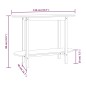 Tavolo Consolle Bianco 110x40x80 cm in Legno Massello di Pino Tavolo Consolle Bianco 110x40x80 cm in Legno Massello di Pino