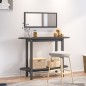 Tavolo Consolle Grigio 110x40x80 cm in Legno Massello di Pino Tavolo Consolle Grigio 110x40x80 cm in Legno Massello di Pino