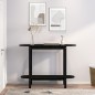 Tavolo Consolle Nero 110x40x80 cm in Legno Massello di Pino Tavolo Consolle Nero 110x40x80 cm in Legno Massello di Pino