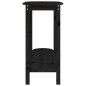 Tavolo Consolle Nero 110x40x80 cm in Legno Massello di Pino Tavolo Consolle Nero 110x40x80 cm in Legno Massello di Pino