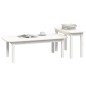 Set Tavolini da Salotto 2 pz Bianco in Legno Massello di Pino Set Tavolini da Salotto 2 pz Bianco in Legno Massello di Pino
