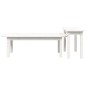 Set Tavolini da Salotto 2 pz Bianco in Legno Massello di Pino Set Tavolini da Salotto 2 pz Bianco in Legno Massello di Pino