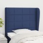 Testiera ad Orecchio Blu 93x23x118/128 cm in Tessuto Testiera ad Orecchio Blu 93x23x118/128 cm in Tessuto