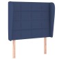 Testiera ad Orecchio Blu 93x23x118/128 cm in Tessuto Testiera ad Orecchio Blu 93x23x118/128 cm in Tessuto