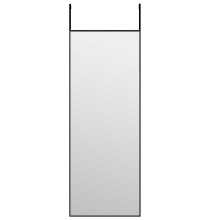 vidaXL Specchio da Porta Nero 30x80 cm in Vetro e Alluminio