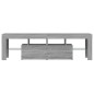 vidaXL Mobile Porta TV con Luci LED grigio sonoma 140x36,5x40 cm vidaXL Mobile Porta TV con Luci LED grigio sonoma 140x36,5x40 cm
