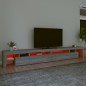 vidaXL Mobile Porta TV con Luci LED Grigio Sonoma 290x36,5x40 cm vidaXL Mobile Porta TV con Luci LED Grigio Sonoma 290x36,5x40 cm