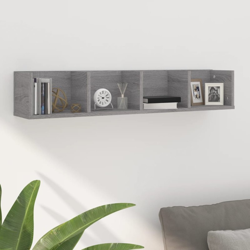 Mensola a Muro CD Grigio Sonoma 100x18x18 cm Legno Multistrato Mensola a Muro CD Grigio Sonoma 100x18x18 cm Legno Multistrato
