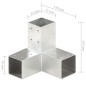 vidaXL Connettori per Pali a Forma di Y 4 pz Metallo Zincato 71x71 mm vidaXL Connettori per Pali a Forma di Y 4 pz Metallo Zincato 71x71 mm