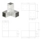 vidaXL Connettori per Pali a Forma di Y 4 pz Metallo Zincato 71x71 mm vidaXL Connettori per Pali a Forma di Y 4 pz Metallo Zincato 71x71 mm