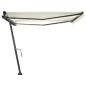 vidaXL Tenda da Sole Retrattile Manuale LED 450x350 cm Crema vidaXL Tenda da Sole Retrattile Manuale LED 450x350 cm Crema