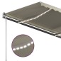 vidaXL Tenda da Sole Retrattile Manuale LED 450x350 cm Crema vidaXL Tenda da Sole Retrattile Manuale LED 450x350 cm Crema