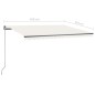 vidaXL Tenda da Sole Retrattile Manuale LED 450x350 cm Crema vidaXL Tenda da Sole Retrattile Manuale LED 450x350 cm Crema