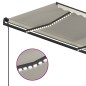 vidaXL Tenda da Sole Retrattile Manuale con LED 4,5x3,5 m Crema vidaXL Tenda da Sole Retrattile Manuale con LED 4,5x3,5 m Crema