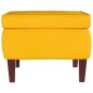vidaXL Poltrona a Dondolo Gambe in Legno e Poggiapiedi Giallo Velluto vidaXL Poltrona a Dondolo Gambe in Legno e Poggiapiedi Giallo Velluto