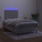vidaXL Letto a Molle Materasso e LED Grigio Chiaro 120x200 cm Velluto vidaXL Letto a Molle Materasso e LED Grigio Chiaro 120x200 cm Velluto