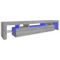 vidaXL Mobile Porta TV con Luci LED Grigio Sonoma 215x36,5x40 cm