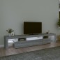 vidaXL Mobile Porta TV con Luci LED Grigio Sonoma 215x36,5x40 cm