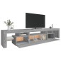 vidaXL Mobile Porta TV con Luci LED Grigio Sonoma 215x36,5x40 cm