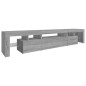 vidaXL Mobile Porta TV con Luci LED Grigio Sonoma 215x36,5x40 cm