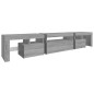 vidaXL Mobile Porta TV con Luci LED Grigio Sonoma 215x36,5x40 cm