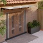 Tettoia per Porta Nero e Trasparente 297,5x90 cm Policarbonato Tettoia per Porta Nero e Trasparente 297,5x90 cm Policarbonato