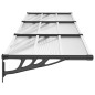Tettoia per Porta Nero e Trasparente 297,5x90 cm Policarbonato Tettoia per Porta Nero e Trasparente 297,5x90 cm Policarbonato