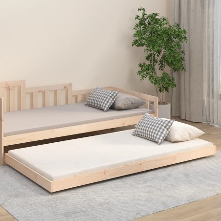 vidaXL Giroletto senza Materasso 100x200 cm in Legno Massello di Pino