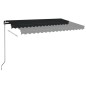 vidaXL Tenda da Sole Retrattile Manuale LED 450x350 cm Antracite vidaXL Tenda da Sole Retrattile Manuale LED 450x350 cm Antracite