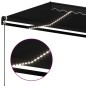 vidaXL Tenda da Sole Retrattile Manuale LED 450x350 cm Antracite vidaXL Tenda da Sole Retrattile Manuale LED 450x350 cm Antracite