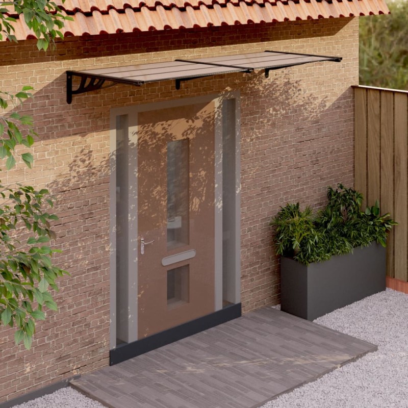 Tettoia per Porta Nera 239x90 cm in Policarbonato Tettoia per Porta Nera 239x90 cm in Policarbonato