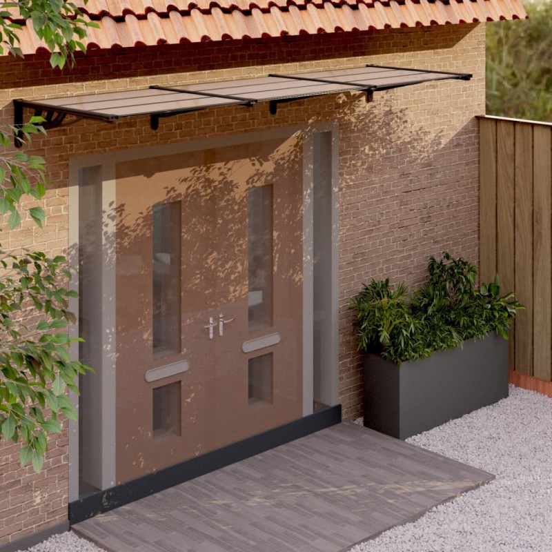 Tettoia per Porta Nera 358,5x90 cm in Policarbonato Tettoia per Porta Nera 358,5x90 cm in Policarbonato