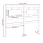 Testiera per Letto Nera 125,5x4x100cm in Legno Massello di Pino Testiera per Letto Nera 125,5x4x100cm in Legno Massello di Pino