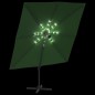 Ombrellone a Sbalzo LED Verde 400x300 cm Ombrellone a Sbalzo LED Verde 400x300 cm