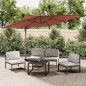 Ombrellone a Sbalzo LED Terracotta 400x300 cm Ombrellone a Sbalzo LED Terracotta 400x300 cm