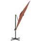 Ombrellone a Sbalzo LED Terracotta 400x300 cm Ombrellone a Sbalzo LED Terracotta 400x300 cm