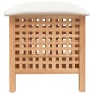 Sgabello da Bagno 48x47,5x52 cm in Legno Massello di Noce Sgabello da Bagno 48x47,5x52 cm in Legno Massello di Noce