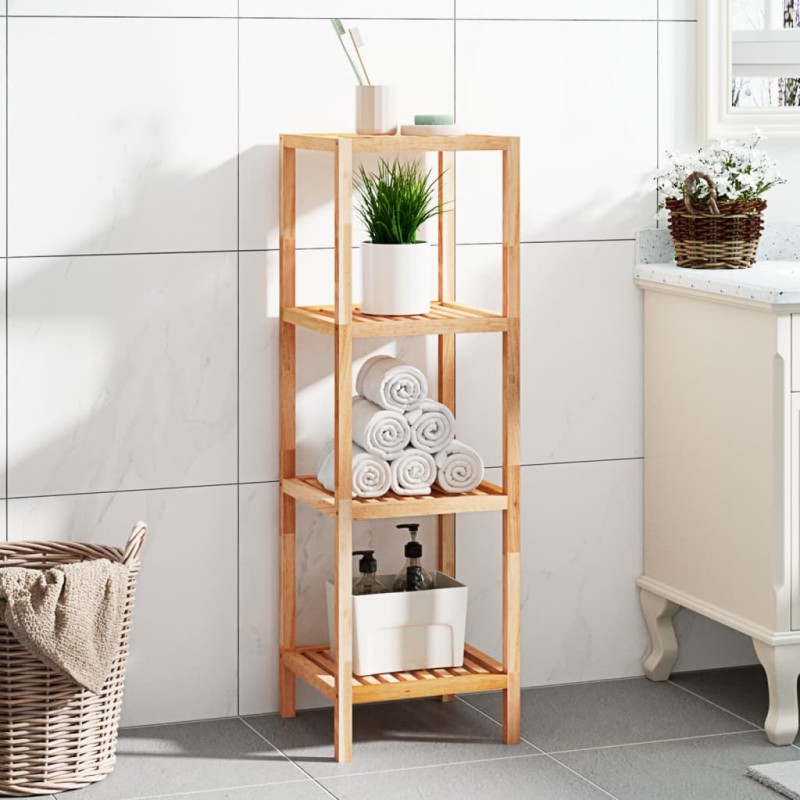 Scaffale da Bagno 36x36x112 cm in Legno Massello di Noce Scaffale da Bagno 36x36x112 cm in Legno Massello di Noce