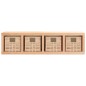 Scaffale a Muro con Cestini 62x18x16 cm Legno Massello Noce