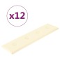 Pannelli Murali 12 pz Crema 60x15 cm Similpelle 1,08 m² Pannelli Murali 12 pz Crema 60x15 cm Similpelle 1,08 m²
