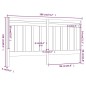 Testiera per Letto Bianca 186x4x100cm in Legno Massello di Pino Testiera per Letto Bianca 186x4x100cm in Legno Massello di Pino