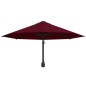 vidaXL Ombrellone a Muro con Palo in Metallo 300 cm Rosso Borgogna