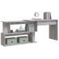 Scrivania Angolare Grigio Sonoma 200x50x76 cm Legno Multistrato Scrivania Angolare Grigio Sonoma 200x50x76 cm Legno Multistrato