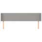 Testiera ad Orecchio Grigio Chiaro 183x16x78/88 cm in Tessuto Testiera ad Orecchio Grigio Chiaro 183x16x78/88 cm in Tessuto