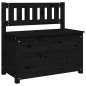 Panca Nera 80x41x77 cm in Legno Massello di Pino